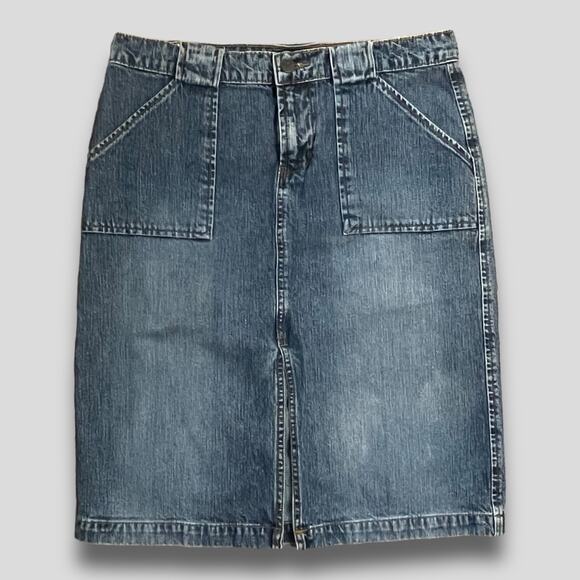 SO Dresses & Skirts - SO GSJC VINTAGE Y2K WESTERN BOHO PENCIL SKIRT BLUE COTTON SMALL 9